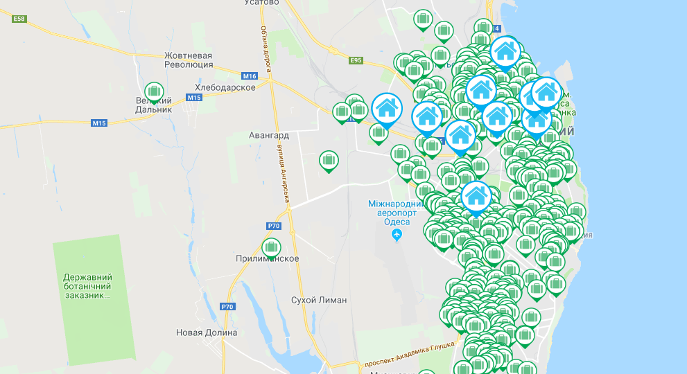 карта пунктов приема вещей